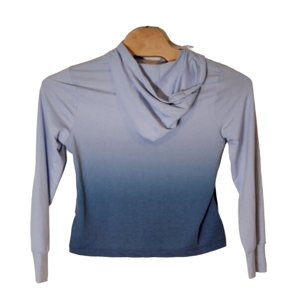 Under Armour Lightweight Hooded Sweatshirt Size Small Blue Drawstring Hoodie‎ - Picture 2 of 4